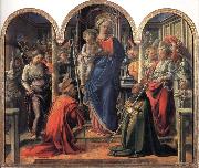 Fra Filippo Lippi Madonna and Child with Angels,St Frediano and St Augustine oil painting picture wholesale